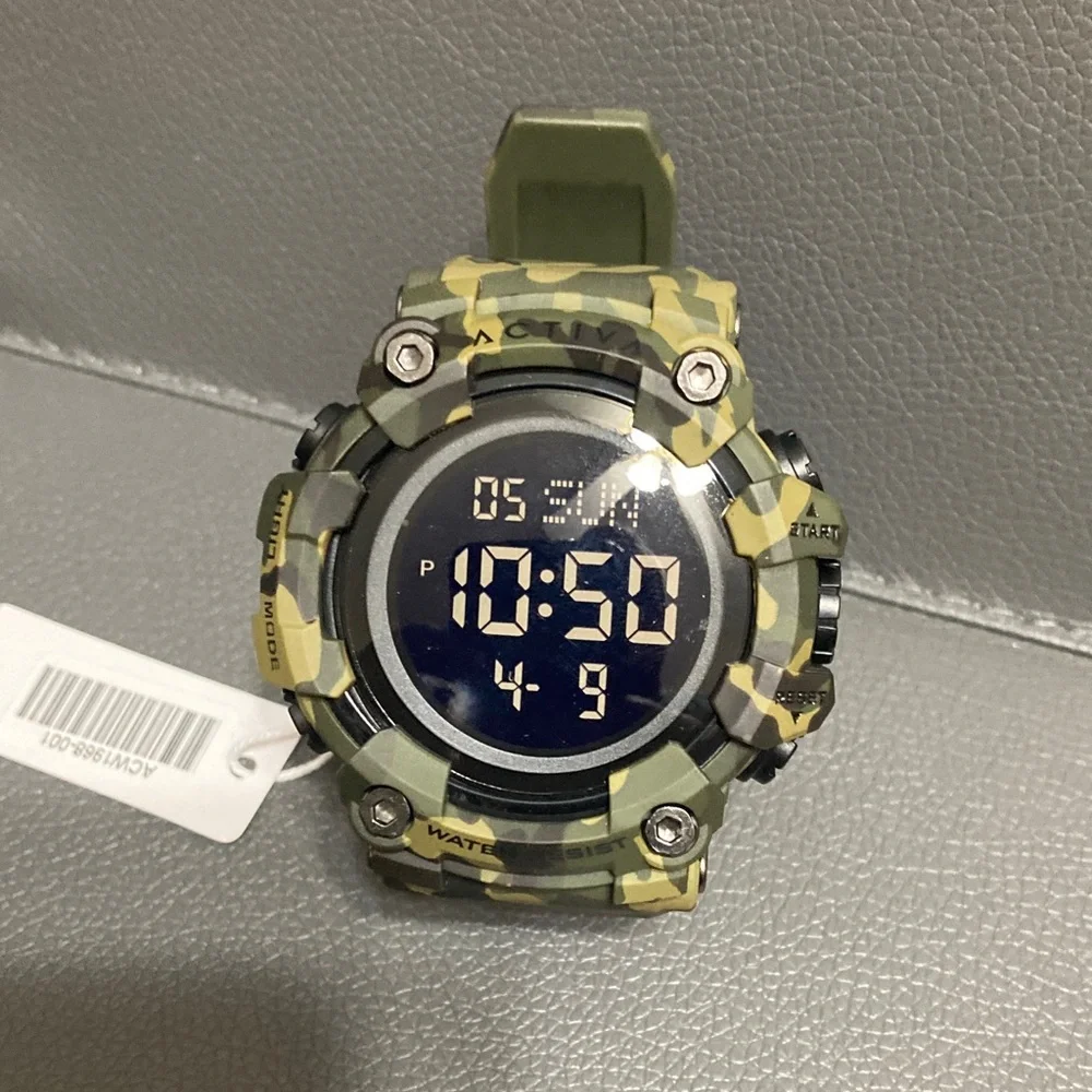 Activa Men's Watch - 56mm, Camouflage, Green (ACW1968-001)